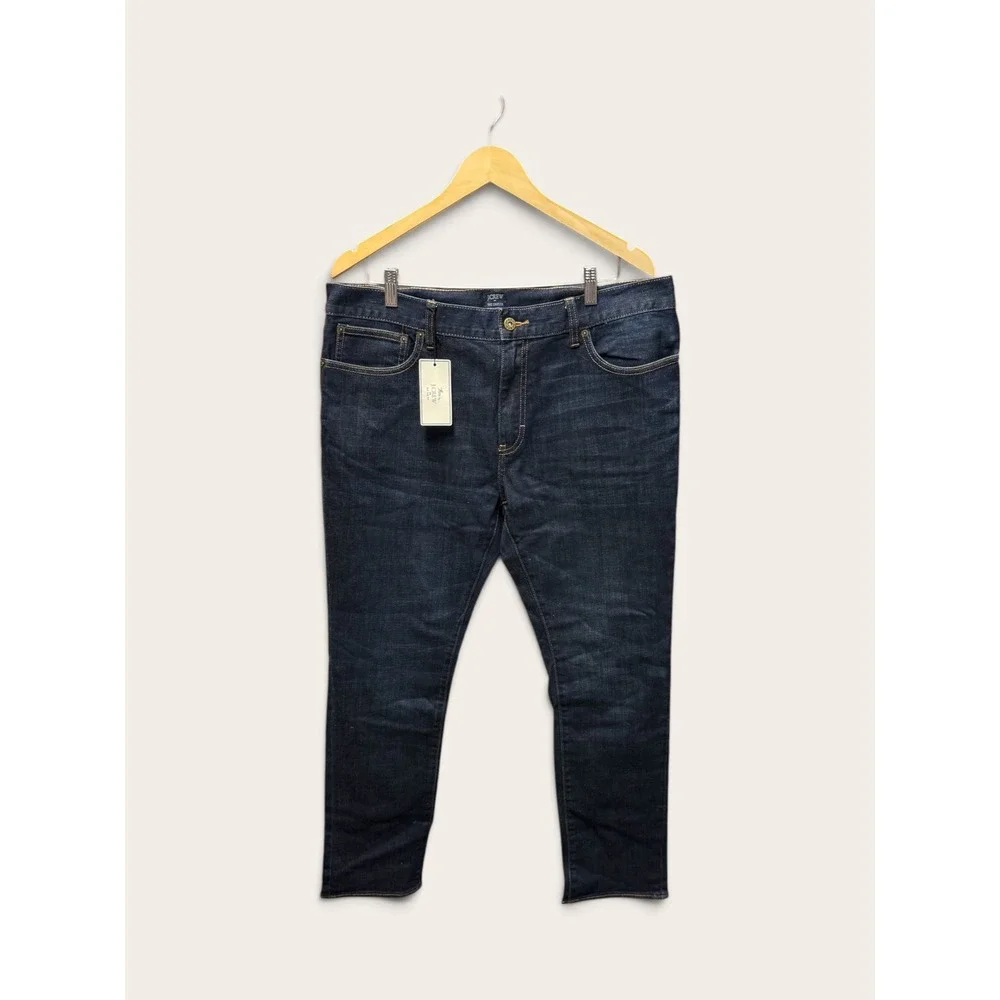 J.Crew The Driggs Slim Fit Stretch Denim Jeans Dark Wash Blue 36x30 NWT